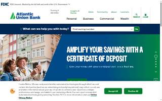 Atlantic Union Bank of Oxon Hill website