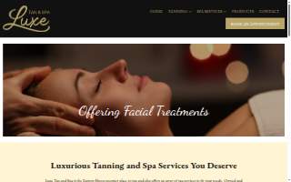 Luxe Tan and Spa website