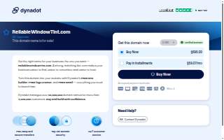 Reliable Window Tint website