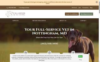 Fullerton Animal Hospital website