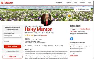 Haley Munson - State Farm Insurance Agent website