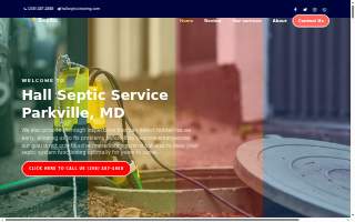 Hall's Septic Service website