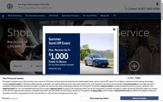 Heritage Volkswagen Parkville website