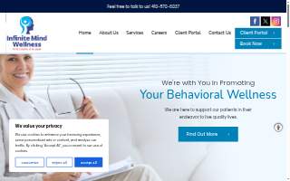Infinite Mind Wellness website
