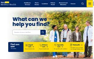 MedStar Health: Orthopedics at MedStar Harbor Hospital website