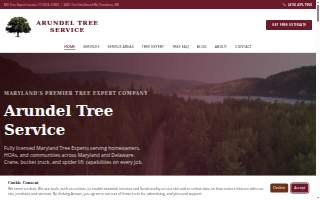 Arundel Tree Service of Pasadena website