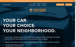 Bar Harbor Auto Body of Pasadena website
