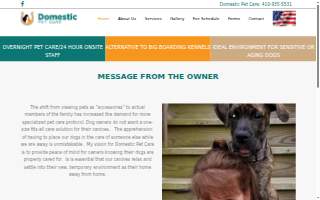 Domestic Pet Care website