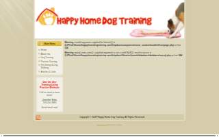 Happy Homes Dog Training website