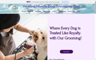 Healing Hands Dog Grooming website
