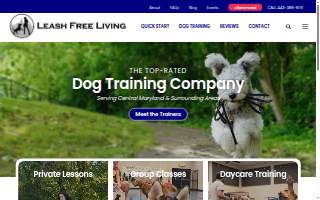 Leash Free Living of Pasadena website