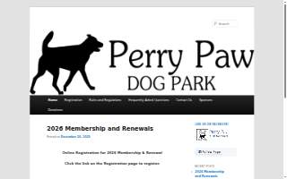 Perry Paw Dog Park - Members Only website