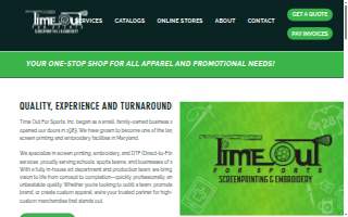 Time Out For Sports Inc. website