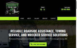 Priority Towing - Cars, Heavy Duty & Semi Truck Towing of Pikesville website