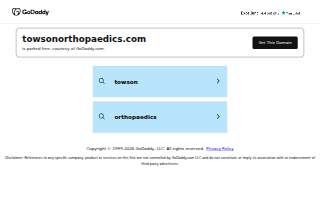 Towson Orthopaedic Associates of Pikesville website