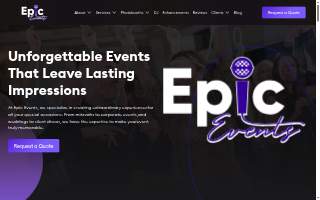 Epic Events DMV website