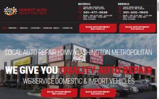 Perfect Auto Repair & Tires website