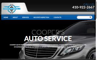 Cooper's Auto Service website