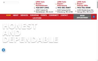 LMW Auto Repair - Randallstown website