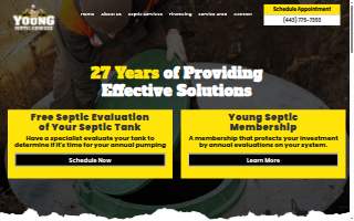 Young Septic Services of Randallstown website