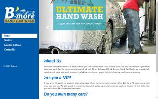 B'more Hand Car Wash website