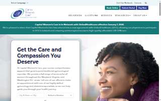 Capital Women's Care of Rockville website
