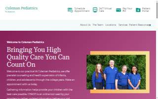 Coleman Pediatrics website