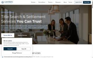 Eastern Title and Settlement website