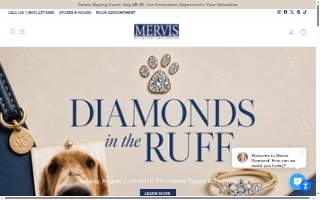 Mervis Diamond Importers website