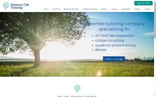 Potomac Oak Tutoring of North Bethesda website