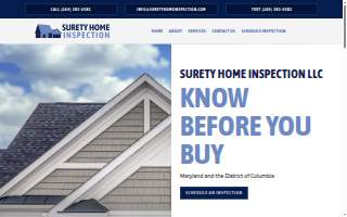 Surety Home Inspection LLC website