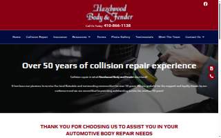 Hazelwood Body & Fender website