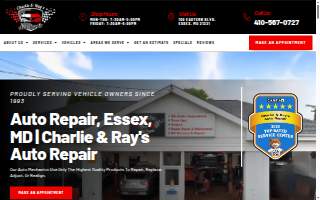 Charlie & Ray's Auto Repair website