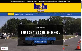 Drive On Time Driving School website