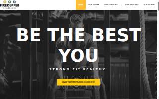 Fixer Upper Health Club website