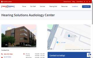 Hearing Solutions Audiology Center website