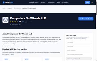 Computers On Wheels LLC website
