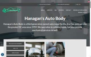 Hanagan's Auto Body, Inc. website