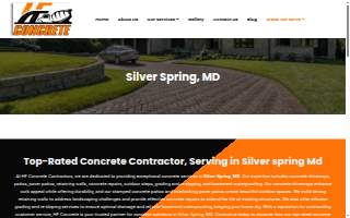 HF Concrete Contractor website