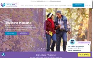 PrimeCare Medicine website