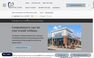 Glen Burnie Dental Care of South Gate website