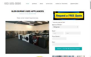 Glen Burnie Used Appliances of South Gate website
