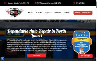 Thoroughbred Auto Care of South Laurel website