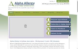 Alpha Allergy & Asthma Associates of Olney website