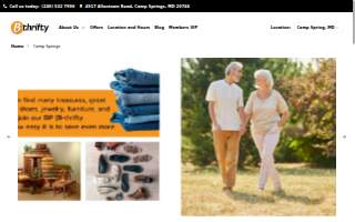 B-thrifty Camp Springs website