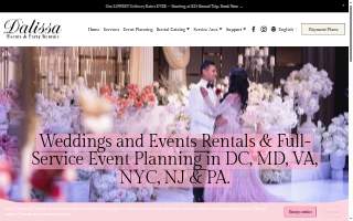 Dalissa Events and Party Rentals - Premier Party Rentals in the DMV of Suitland website