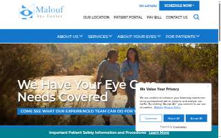 Malouf Eye Center website