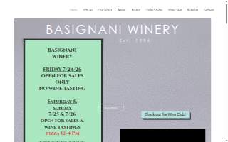 Basignani Winery website