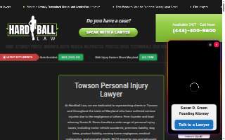 Hardball Law - Baltimore Personal Injury Lawyer website