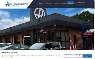 Hollenshade's Auto Services website